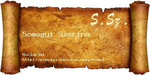 Somogyi Szorina névjegykártya
